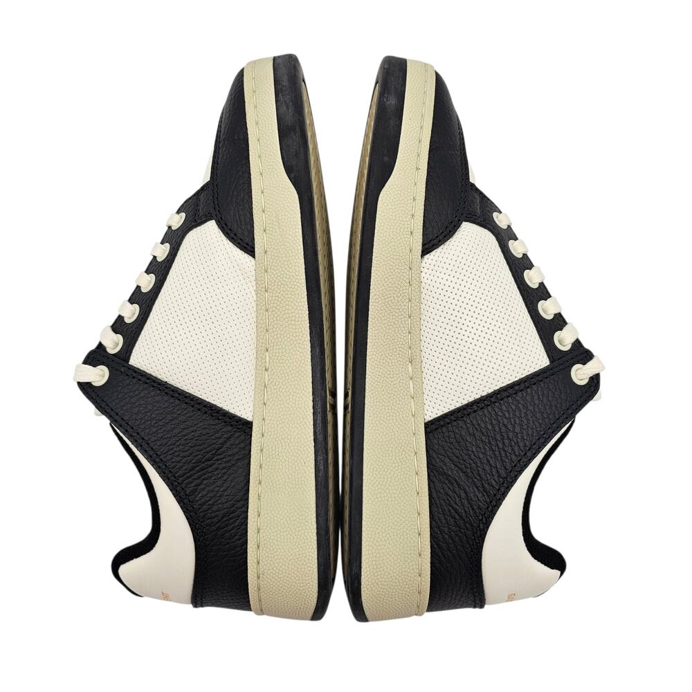 Saint Laurent SL61 Low Top Sneaker Black White Leather Size 39.5 US 9.5 - Picture 9 of 13